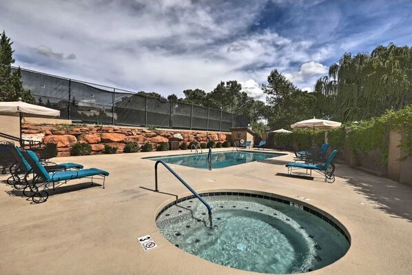 Outdoor pool, a heated pool