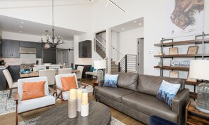 TV connectée, cheminée, chaîne hi-fi