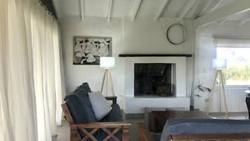 Smart TV y chimenea