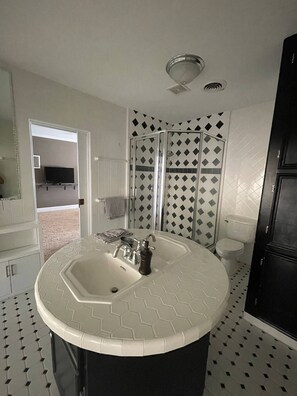 Shower, soap, toilet paper - Private, Quiet 1 bed. 1 bath and 1 extra room.”Cozy Forever”, close to Phoebe. (Albany)