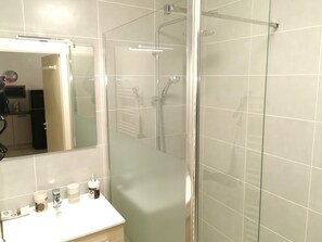 Shower, hair dryer