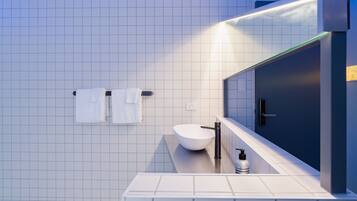 Design Double Room | Bathroom | Hair dryer, towels