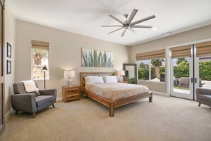 4 bedrooms, desk, iron/ironing board, travel cot