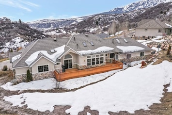 Aerial view of the house