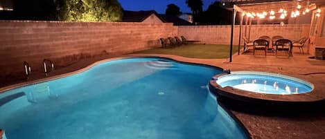 Outdoor pool, a heated pool