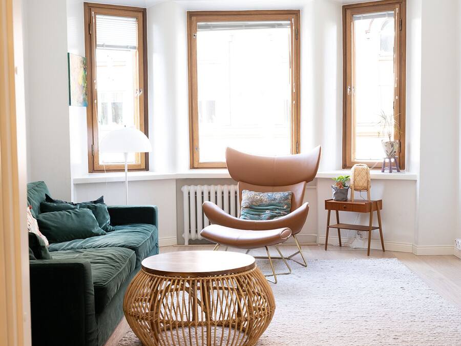 Superior Apartment | Living area | 36-inch TV with cable channels