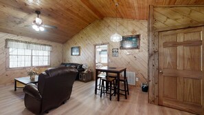 Cabin, Multiple Beds, Hot Tub | Living area | 40-inch TV with cable channels - Little Mountain Hideaway (Sevierville)