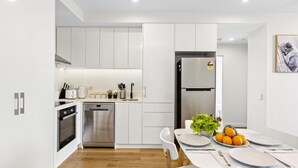Microwave, stovetop, dishwasher, cookware/dishes/utensils - Ambrosia - East End Hillside Haven (Adelaide)