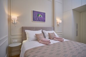 Deluxe-lejlighed | 2 soveværelser, strygejern/strygebræt, gratis Wi-Fi, sengetøj