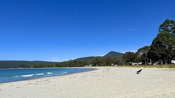 Beach nearby, sun-loungers