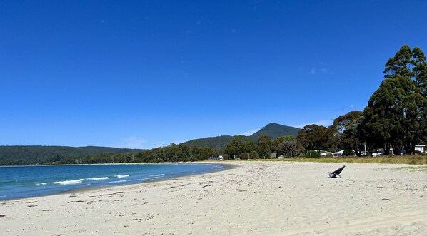 Beach nearby, sun-loungers