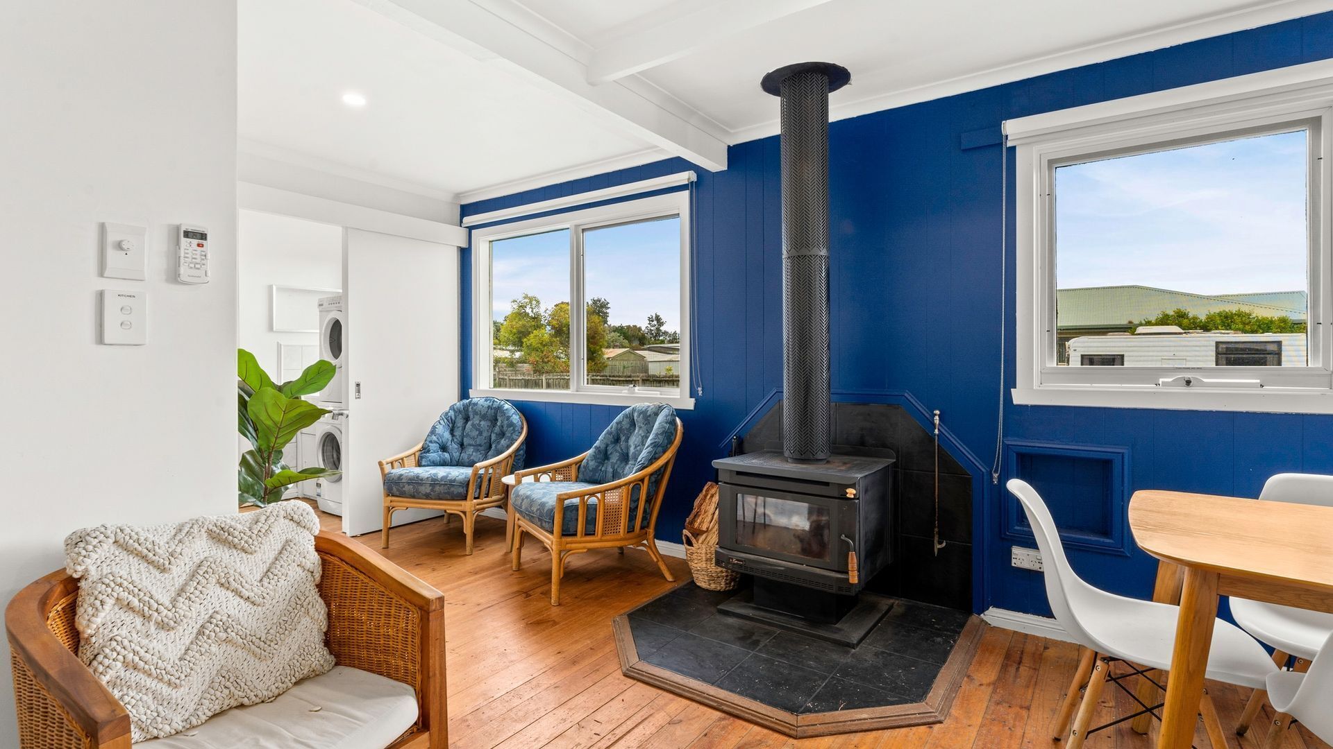 TV, fireplace, table tennis, books