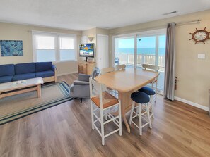 Dining - OCEAN FRONT - 2 Bedroom Condo Midtown Ocean City! Enjoy the ocean from the private balcony! Great  location close to the best restaurants, bars, etc. in OC. Tropicana #10 (Ocean City)