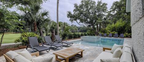 A heated pool