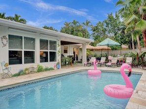 A heated pool