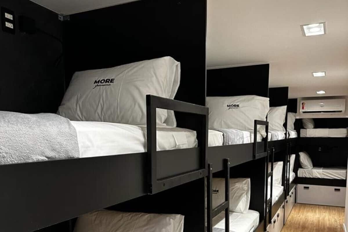 Dormitorio compartido básico | 1 habitación, minibar, wifi gratis y ropa de cama