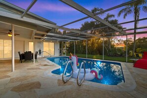 A heated pool