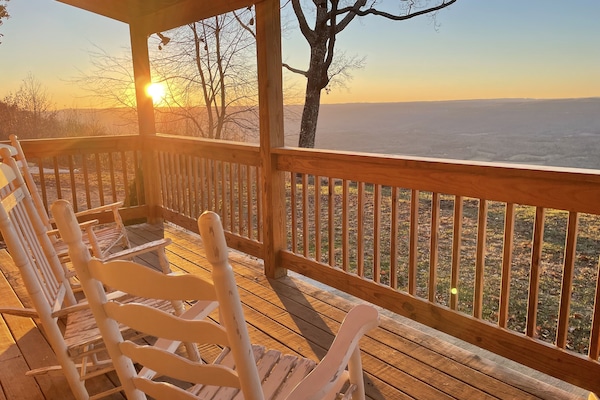 Evening sunset from the porch of the cabin.