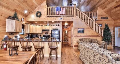 Dog-friendly lakefront lodge with firepit, dock, & gas fireplace