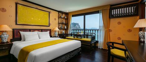 Ropa de cama de alta calidad y minibar