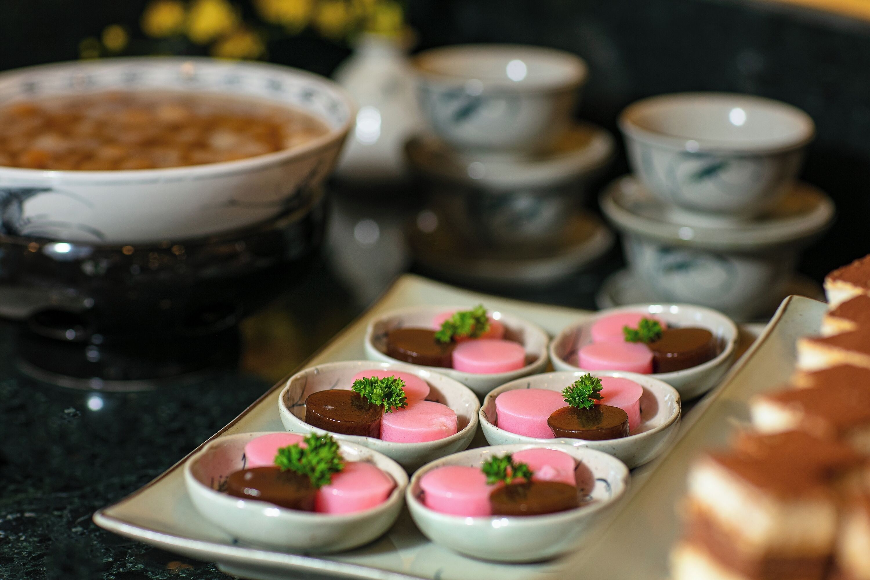 뷔페 아침 식사