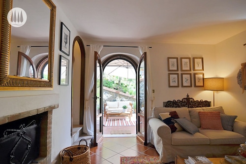 Vacation home with hillside view and pool