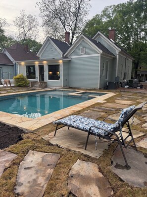 Outdoor pool, a heated pool