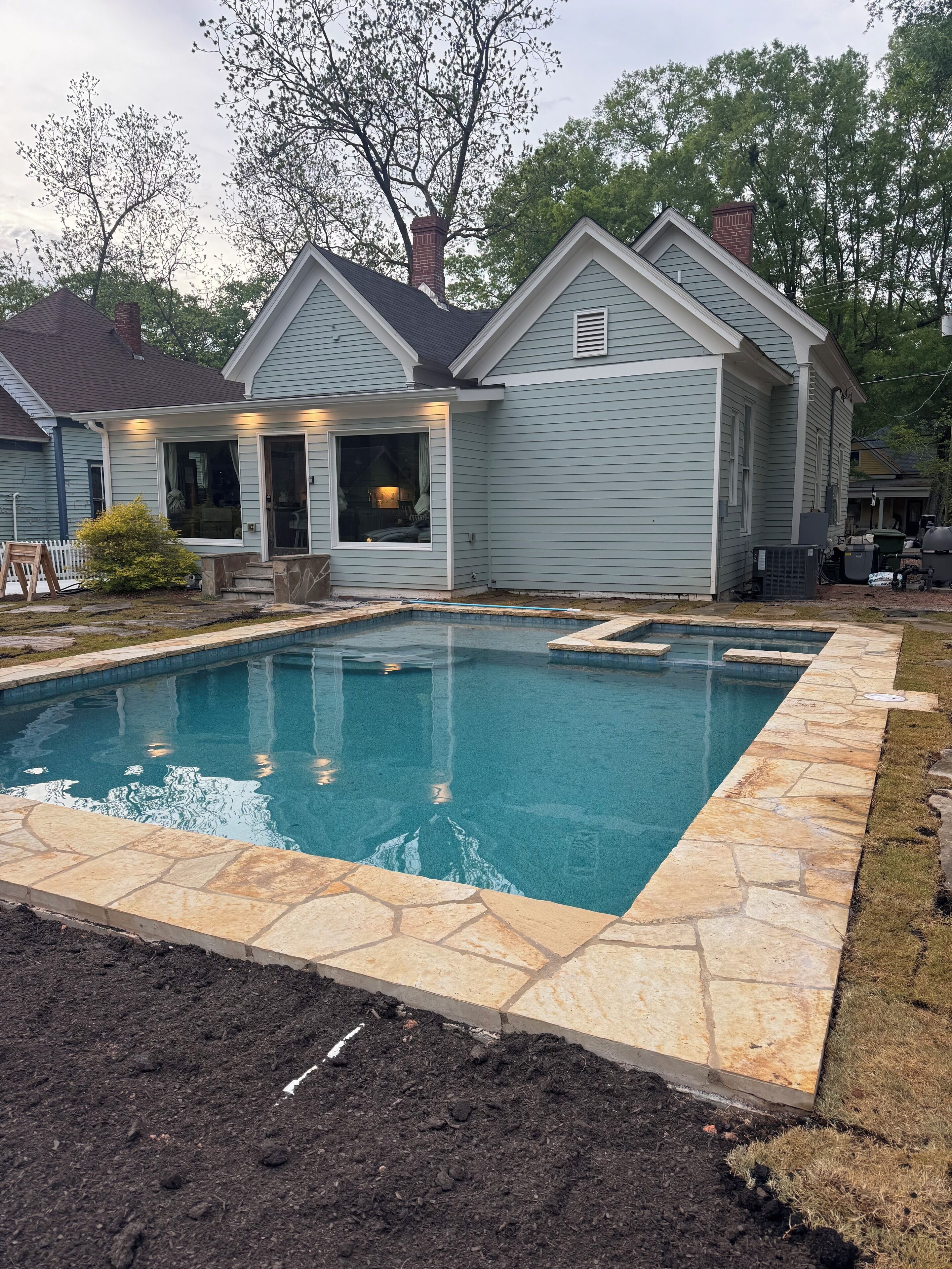 Outdoor pool, a heated pool