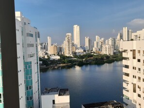 Vue depuis lâhĂ©bergement