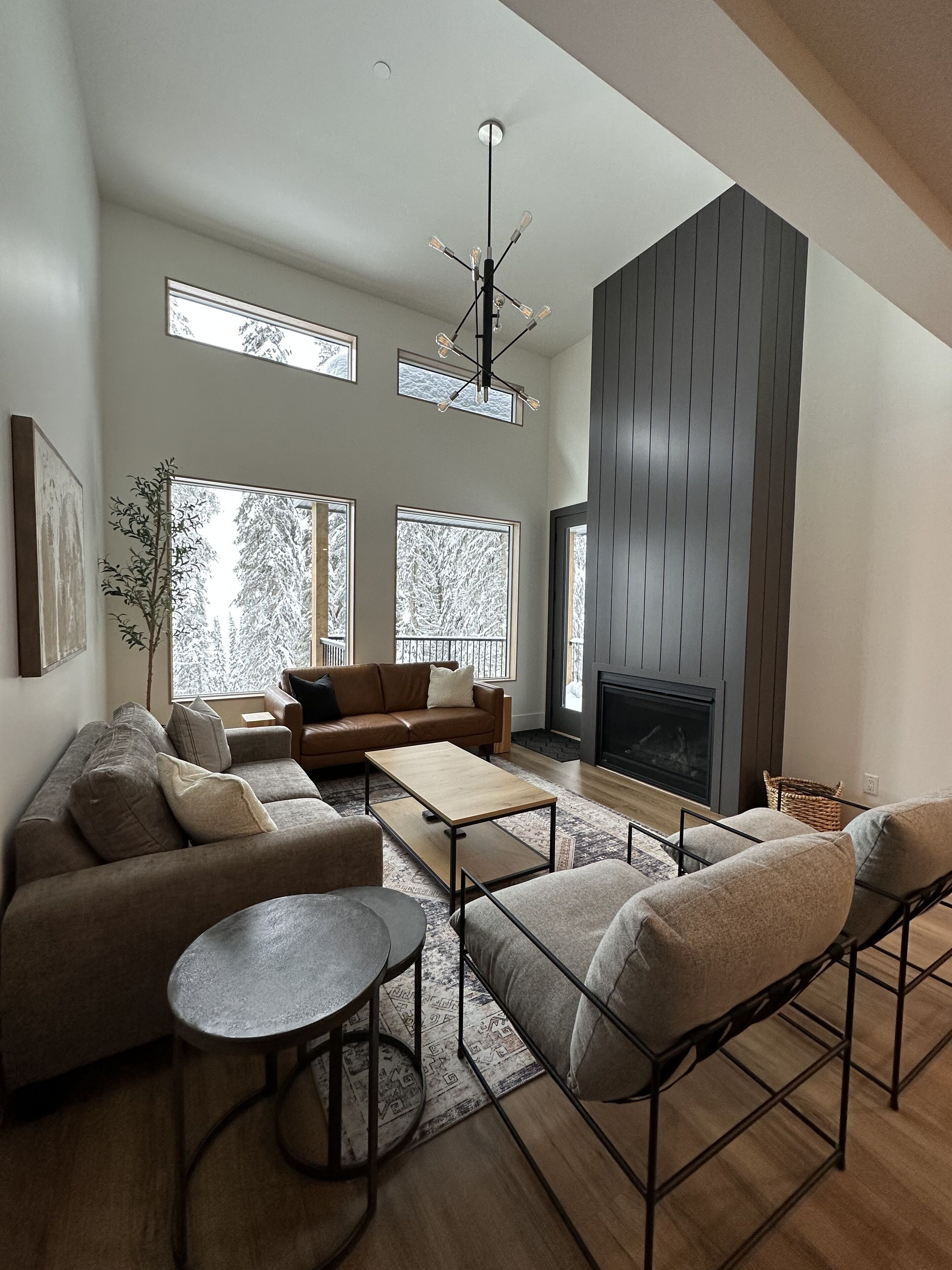 TV, fireplace, table football