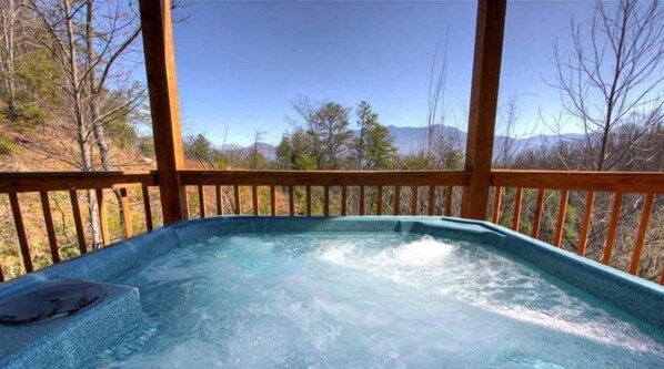 Cabin, Multiple Beds, Hot Tub, Mountain View | Property grounds