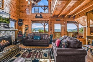 40-inch TV with cable channels, fireplace - Extravagant View (Sevierville)