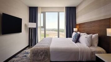 Hypo-allergenic bedding, pillow-top beds, in-room safe, desk