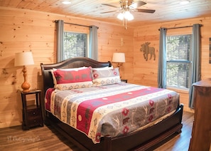 캐빈, 침대(여러 개), 벽난로, 산 전망 | 2 개의 침실, 무료 WiFi, 침대 시트