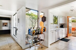 Condo, Multiple Beds, Patio, Mountain View | Private kitchen | Fridge, microwave, oven, stovetop - Albert Frey Mid Century Villa (Palm Springs)