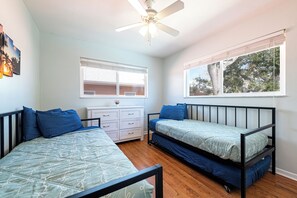 2 bedrooms, iron/ironing board, travel crib, free WiFi