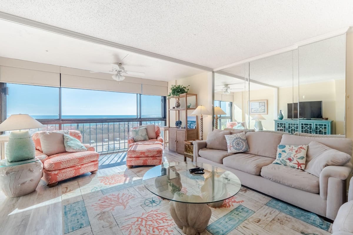 Condo, 2 habitaciones, vista al océano | Sala de estar