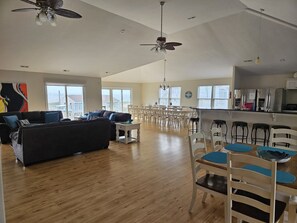 Enjoy the open layout and modern kitchen in this inviting living space.