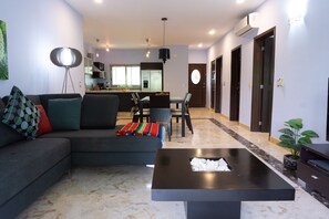 Condo, 3 Bedrooms | Living area - Paseo Del Sol Surf 203 3 Bedroom Condo by RedAwning (Playa del Carmen)