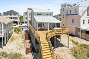 Exterior - Cheek to Cheek by Brunswick Vacation Rentals: OIB Oceanfront w/ Views & New Deck (Ocean Isle Beach)