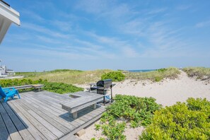 Outdoor dining - Seaside Serenity with Private Beach Access (East Sandwich)