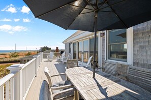 Outdoor dining and seating area