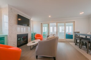 TV, fireplace - The Perfect Cape Walk-to-Beach Getaway (East Sandwich)