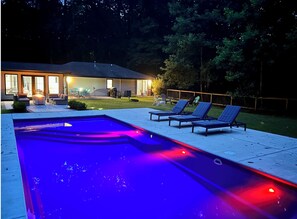 Outdoor pool, a heated pool