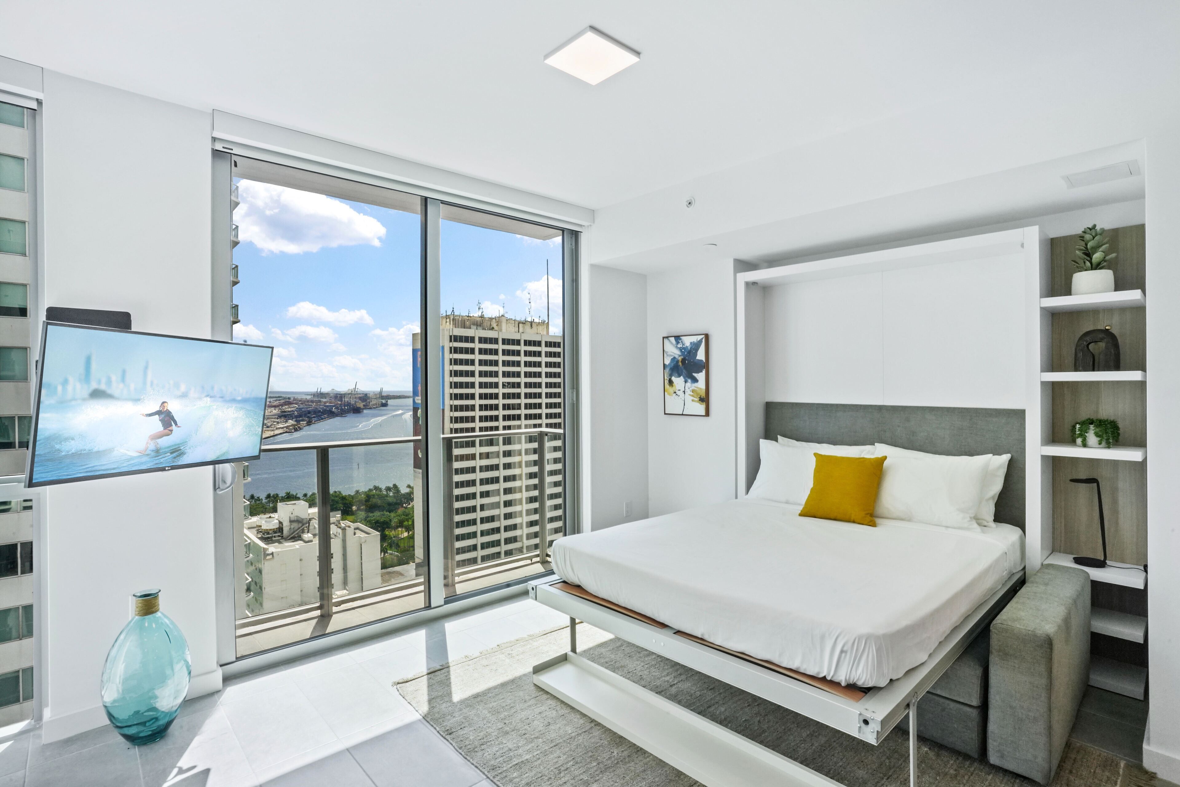 スタジオ (227-2913) | 1 室のベッドルーム、アイロン / アイロン台、ベッドシーツ