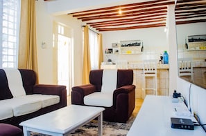 Luxury Villa, 2 Bedrooms | Living area | 43-inch Smart TV with satellite channels, TV - Diani Palm Resort (Diani Beach)