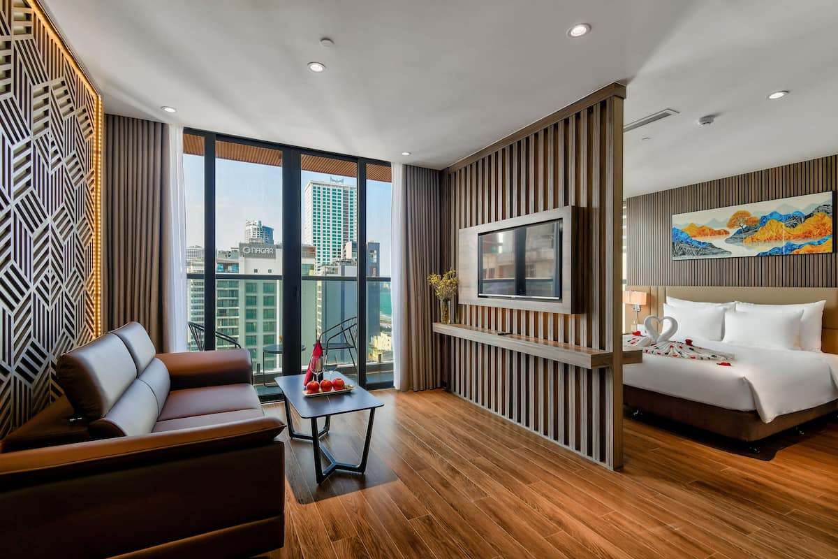 Suite | 1 slaapkamer, hypoallergeen beddengoed, een minibar