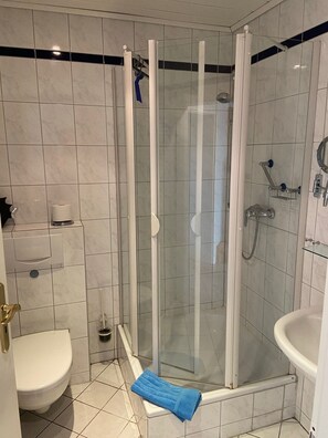 Shower, hair dryer
