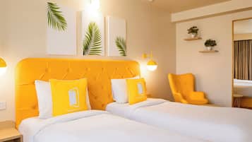 Standard Twin Room | Minibar, in-room safe, desk, iron/ironing board