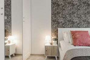 公寓 | 1 間臥室、遮光布/窗簾、熨斗/熨衣板、搖籃/嬰兒床